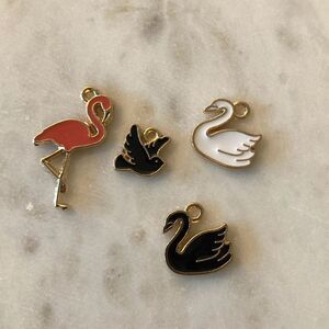 Gold Plated Enamel  Charm Pendant DIY for Earrings Necklace Bracelet Jewelry Mak